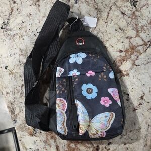 Floral Butterfly Crossbody Bag